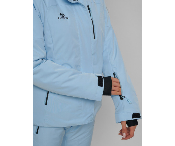 Горнолыжный костюм женский голубого цвета 77039Gl