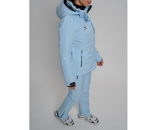Горнолыжный костюм женский голубого цвета 77039Gl