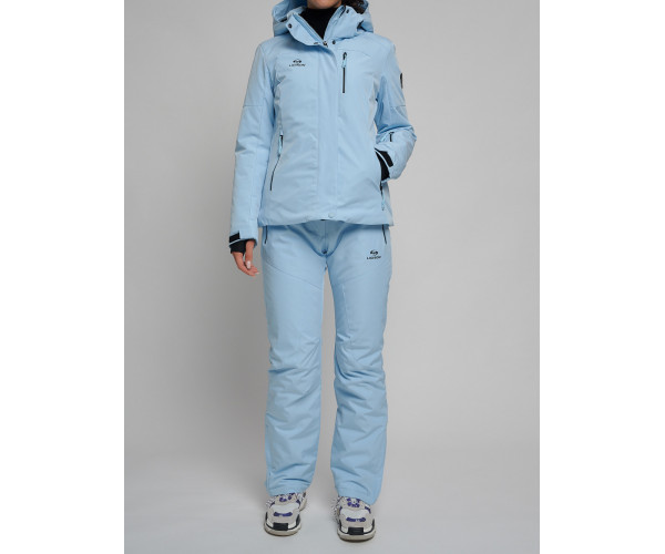 Горнолыжный костюм женский голубого цвета 77039Gl