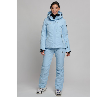 Горнолыжный костюм женский голубого цвета 77039Gl