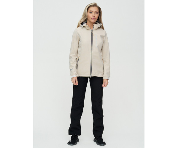 Костюм женский  бежевого цвета 02031B