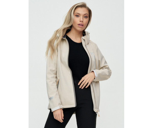 Костюм женский  бежевого цвета 02031B