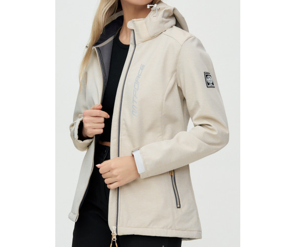 Костюм женский  бежевого цвета 02031B