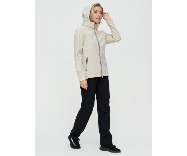 Костюм женский  бежевого цвета 02031B