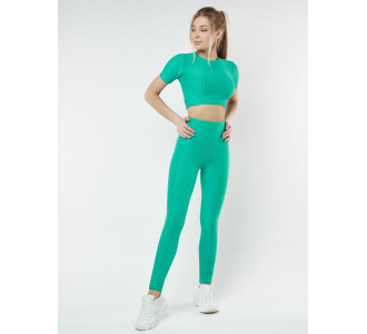 Костюм для фитнеса бирюзового цвета 22096Br