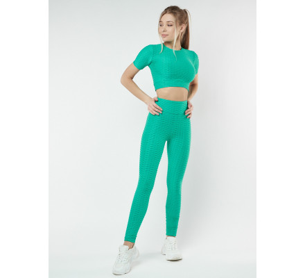 Костюм для фитнеса бирюзового цвета 22096Br