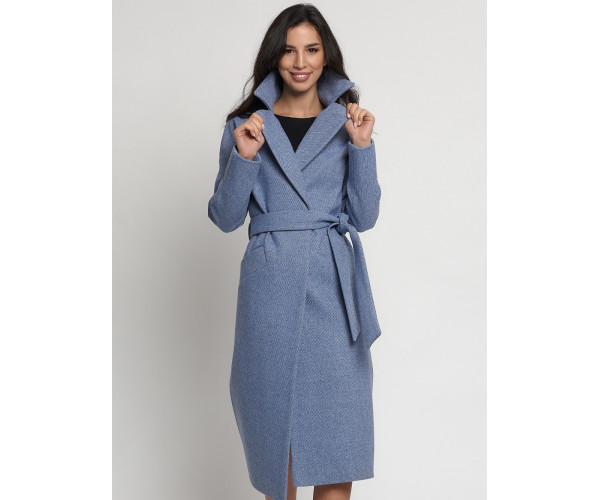 Пальто демисезонное синего цвета 4444S
