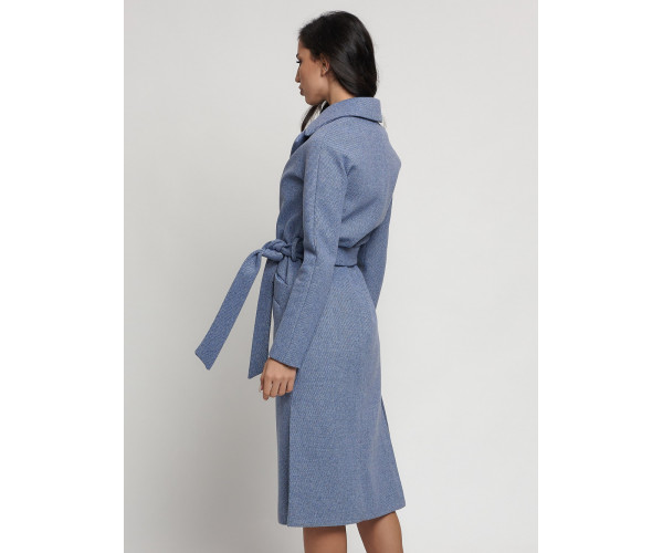 Пальто демисезонное синего цвета 4444S