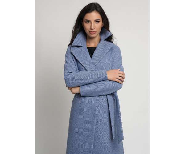 Пальто демисезонное синего цвета 4444S
