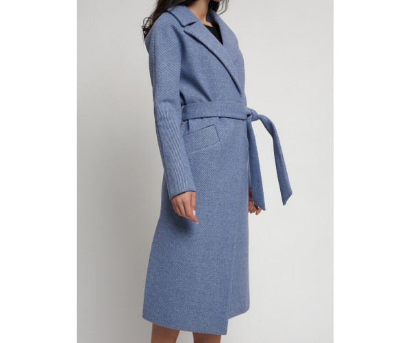 Пальто демисезонное синего цвета 4444S