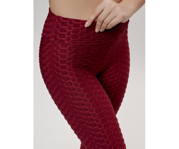 Костюм для фитнеса женский бордового цвета 2001Bo