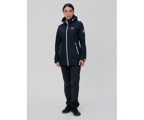 Костюм женский  черного цвета 02029Ch