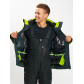 Горнолыжный костюм мужской зеленого цвета 077018Z