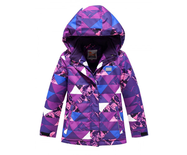Горнолыжный костюм Valianly для девочки темно-фиолетового цвета 9018TF