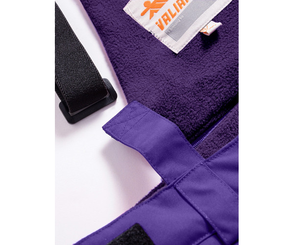 Горнолыжный костюм Valianly для девочки темно-фиолетового цвета 9018TF