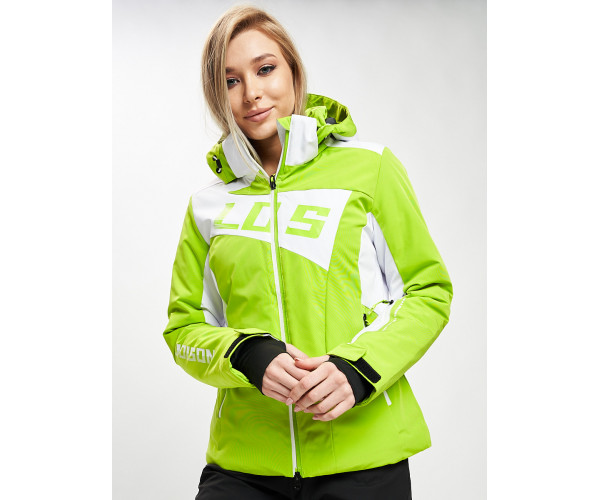 Горнолыжная куртка женская зеленого цвета 77030Z