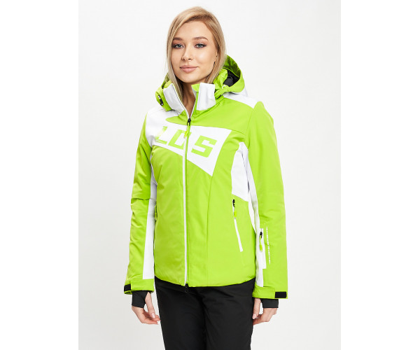 Горнолыжная куртка женская зеленого цвета 77030Z