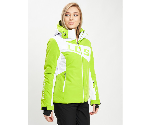 Горнолыжная куртка женская зеленого цвета 77030Z