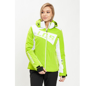 Горнолыжная куртка женская зеленого цвета 77030Z