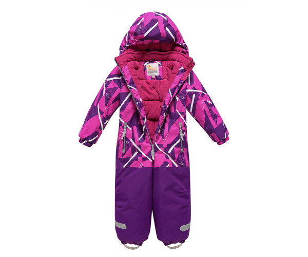 Детский зимний комбинезон малинового цвета 9028M