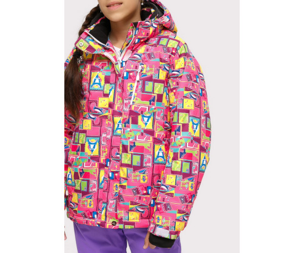 Подростковый для девочки зимний костюм горнолыжный розового цвета 01774-1R