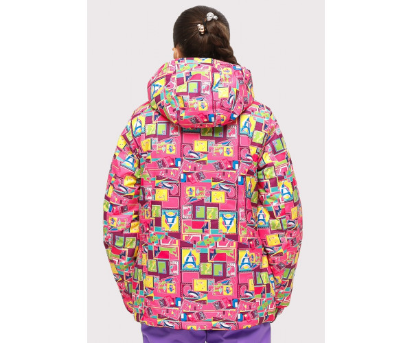 Подростковый для девочки зимний костюм горнолыжный розового цвета 01774-1R