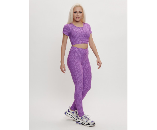 Костюм для фитнеса женский фиолетового цвета 2001F