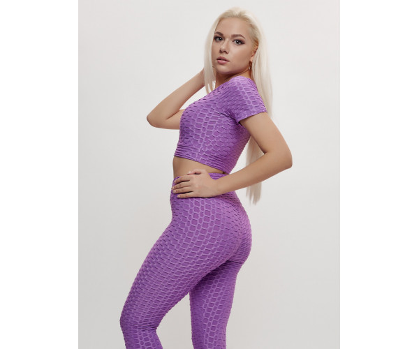 Костюм для фитнеса женский фиолетового цвета 2001F
