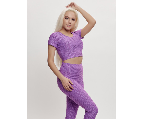 Костюм для фитнеса женский фиолетового цвета 2001F