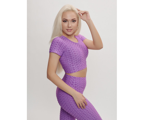 Костюм для фитнеса женский фиолетового цвета 2001F