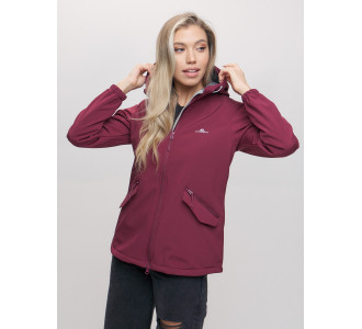 Ветровка  женская бордового цвета 20014-1Bo