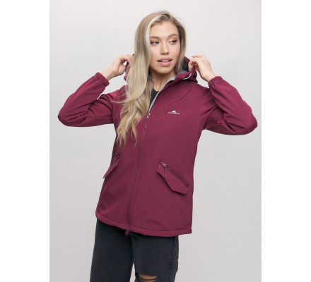 Ветровка  женская бордового цвета 20014-1Bo