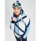 Горнолыжная куртка женская голубого цвета 77031Gl