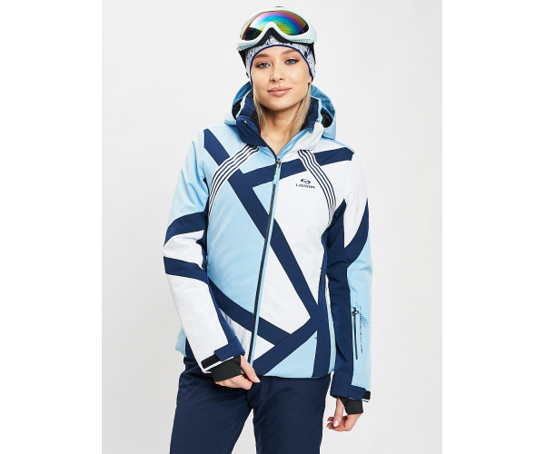 Горнолыжная куртка женская голубого цвета 77031Gl