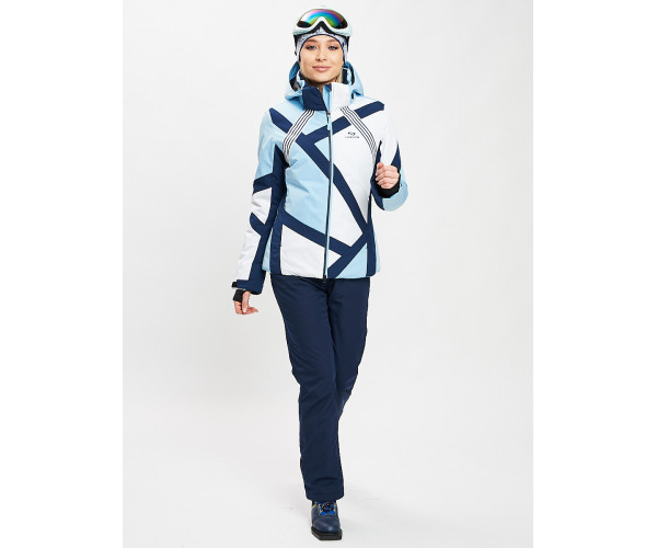 Горнолыжная куртка женская голубого цвета 77031Gl