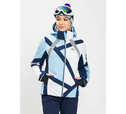 Горнолыжная куртка женская голубого цвета 77031Gl