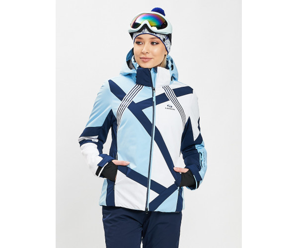 Горнолыжная куртка женская голубого цвета 77031Gl