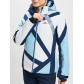 Горнолыжная куртка женская голубого цвета 77031Gl