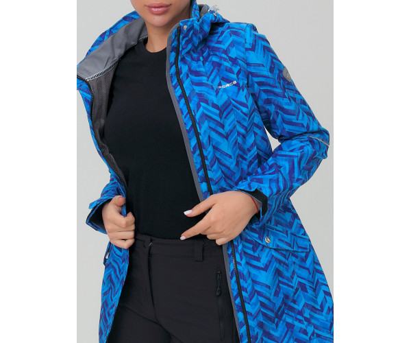 Женский осенний весенний костюм спортивный softshell синего цвета 019221S