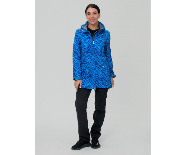 Женский осенний весенний костюм спортивный softshell синего цвета 019221S