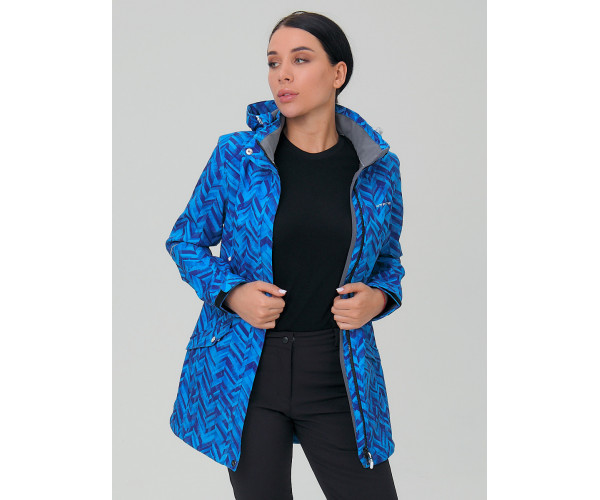 Женский осенний весенний костюм спортивный softshell синего цвета 019221S