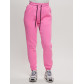 Джоггеры женские на флисе зимние розового цвета 1097R