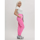 Джоггеры женские на флисе зимние розового цвета 1097R