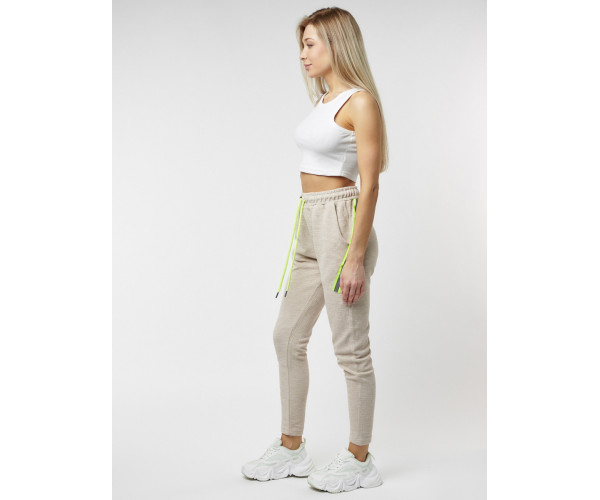 Брюки зауженные женские бежевого цвета 222066B