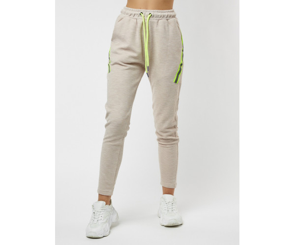 Брюки зауженные женские бежевого цвета 222066B