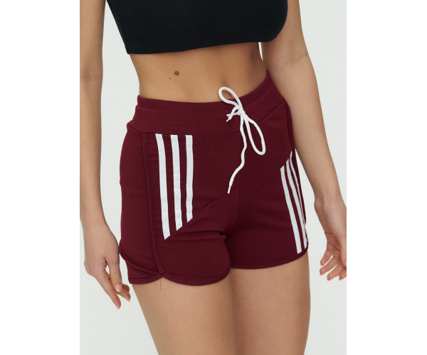 Спортивные шорты женские бордового цвета 3006Bo