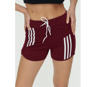 Спортивные шорты женские бордового цвета 3006Bo