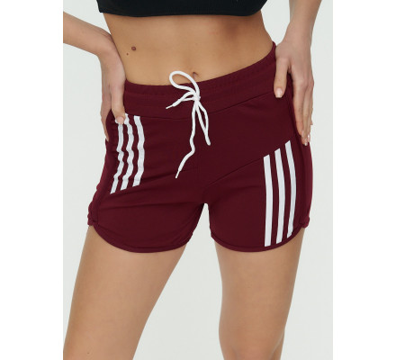 Спортивные шорты женские бордового цвета 3006Bo