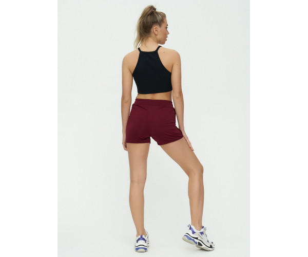 Спортивные шорты женские бордового цвета 3006Bo