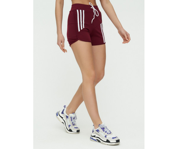 Спортивные шорты женские бордового цвета 3006Bo